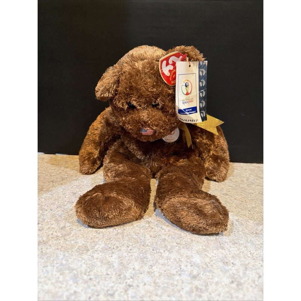 TY Beanie Buddy – Champion (United States) – Teddy Bear – 2002 FIFA World Cup